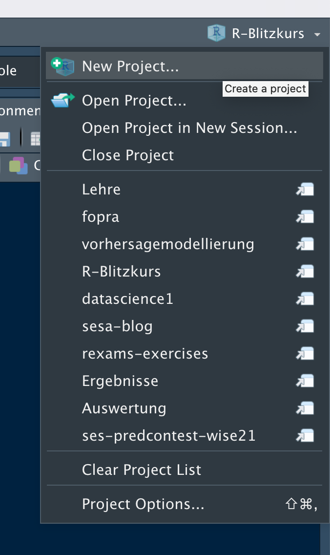 RStudio-Projekte, Beispiele